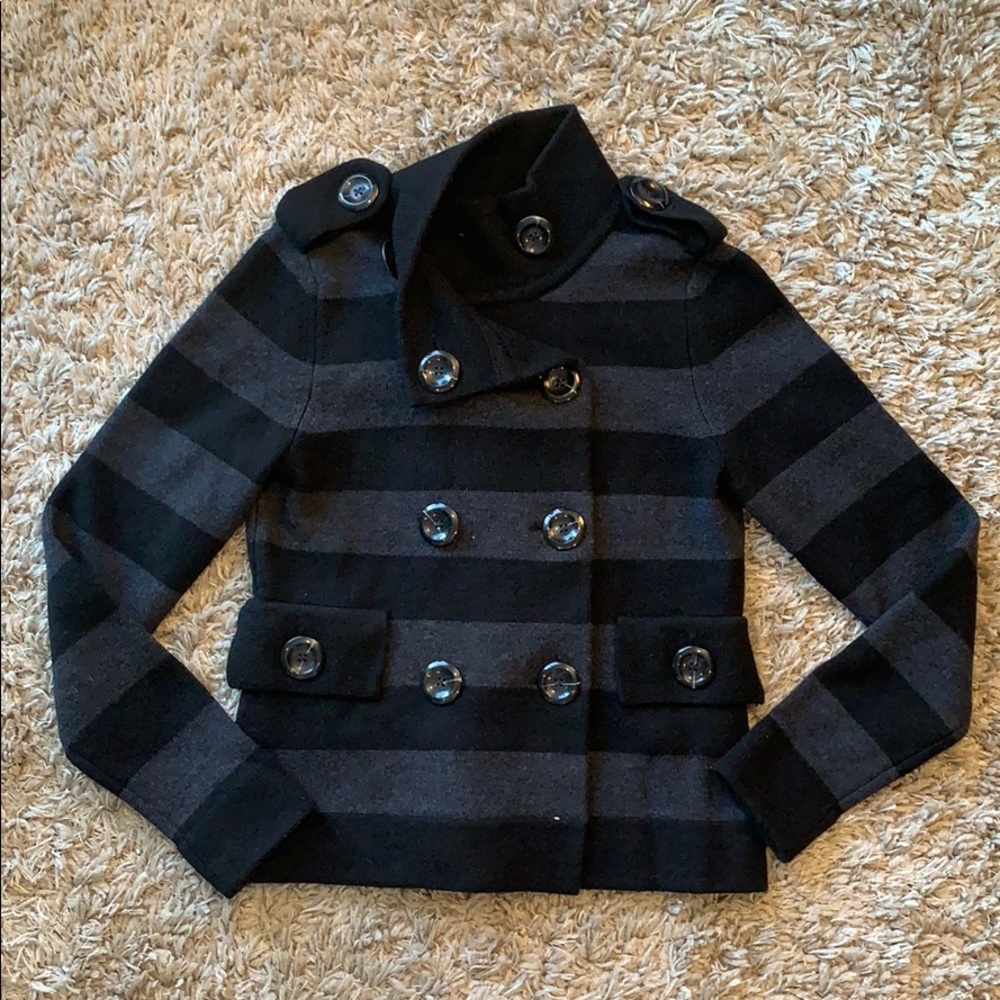 BANANA REPUBLIC Wool Striped Sweater Jacket